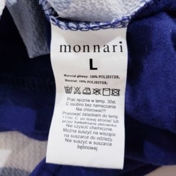 ♡MONNARI purple/white leaf print top ✔large - Picture 4 of 6